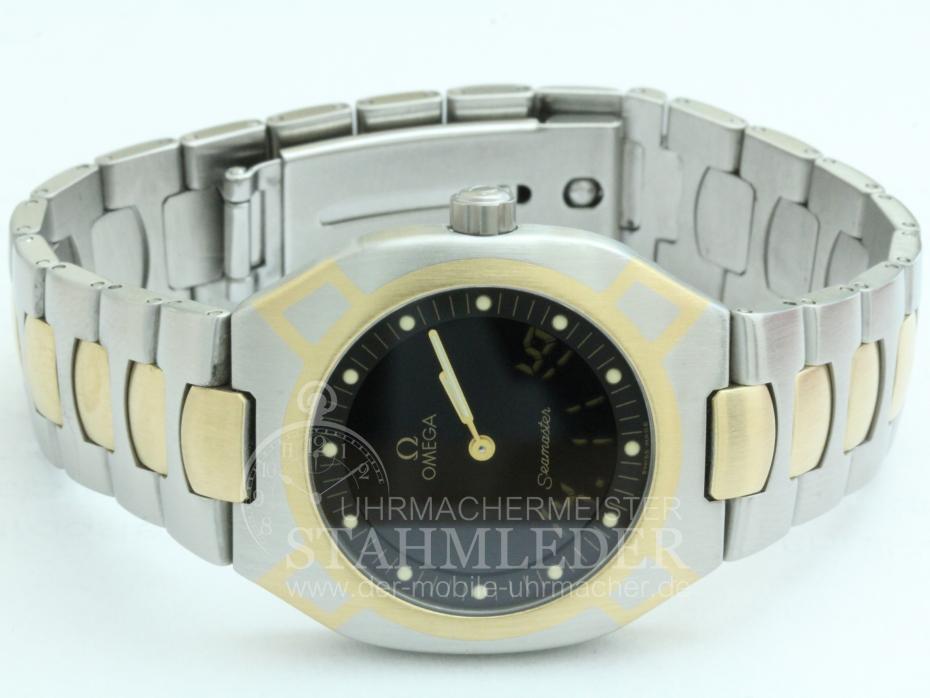 Omega Seamaster Polaris Multifunktion Cal.1665 Stahl 18KGold 1990 Revision 07/2017