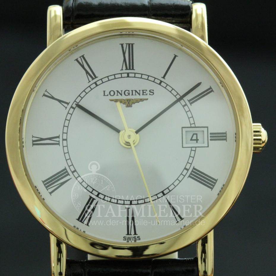 Longines Damenuhr Présences 750 GG Krokoband neu/ungetragen