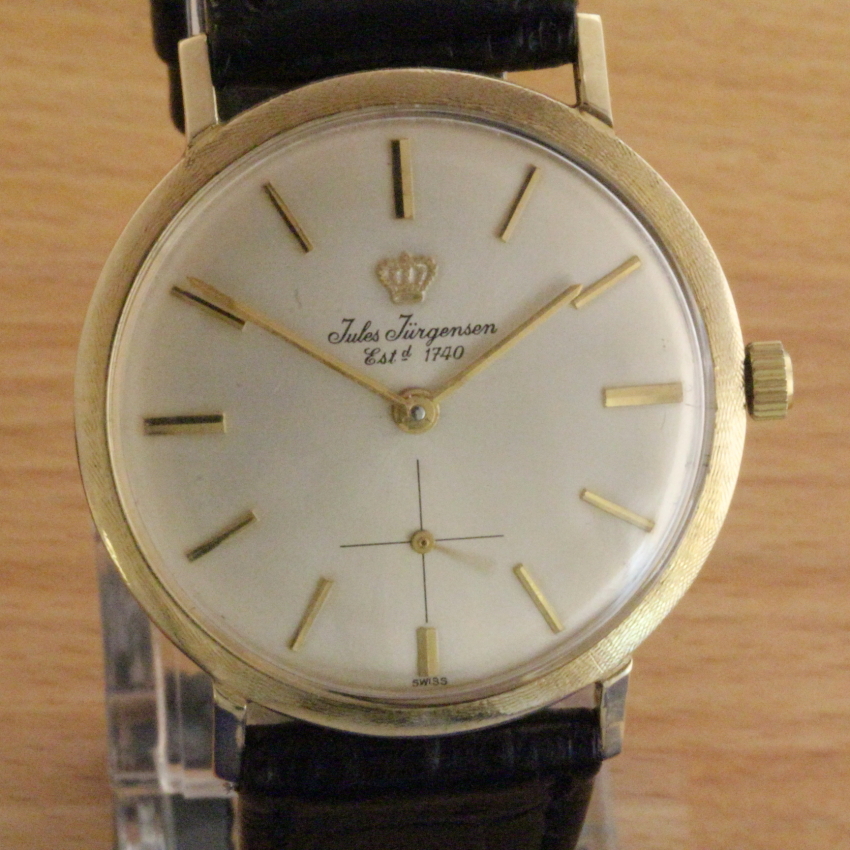 Herrenuhr Gelbgold Jules Jürgensen Handaufzug 