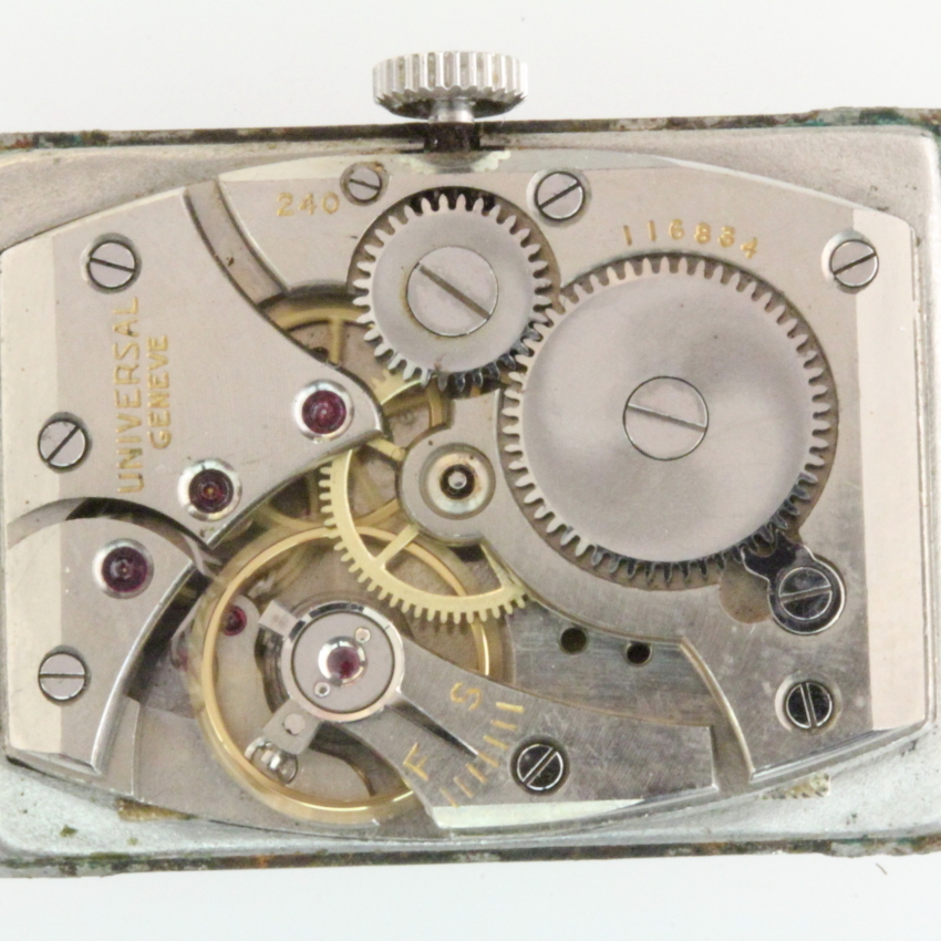 Universal Geneve Handaufzug in Stahl um 1935  Cal.420