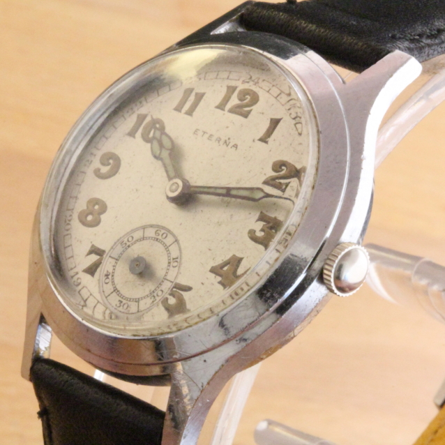 Eterna Handaufzug Millitäruhr ca.1940 Eterna Cal. 520